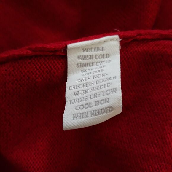 Charter Club Sweater with Attached Underlayer Open Women 3X Red Metallic - Picture 11 of 11